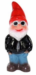 Figura Decorativa Divertente Gnomo H 34 CM Divertimento Nano da Giardino Con - Foto 1 di 4