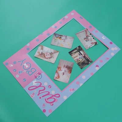  Garçon ou fille papier cadre photo mode romantique cadre photo de poche Photo - Image 1 of 4