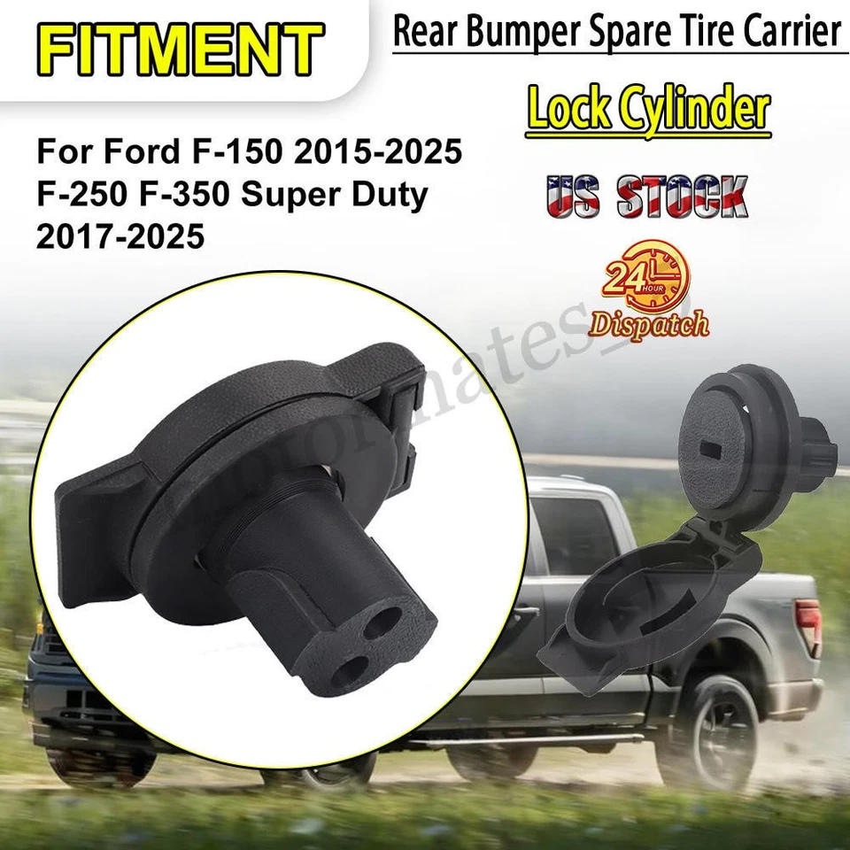 Spare Tire Lock Cylinder for 2015-2025 Ford F-150 2017-25 F-250 F-350 Super Duty Foto 1 de 4