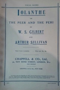 Gold Iolanthe The peer and the Peri|W.S.Gilbert And Arthur Sullivan|Sehr guter Zustand - Bild 1 von 1