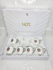  United Arab Emirates Emblem Logo Ceramic 6 Cups & 6 Saucers 12pcs Tea Set - Picture 1 of 8