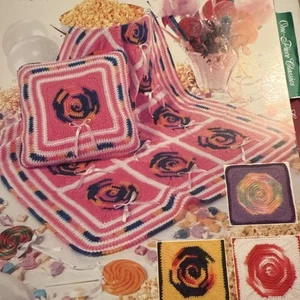 CROCHET Afghan Collector Series ~Lollipop Lollipop Afghan~PATTERN Only~ - Picture 1 of 2
