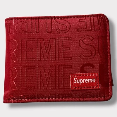 Supreme Wallet With Coin Pocket Pouch NEW DEADSTOCK  Red Color Bifold - Image 1 of 4