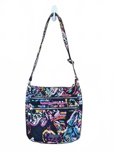 Vera Bradley Farfalla Svolazzante Zip Hipster Multicolore - Foto 1 di 5