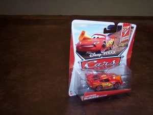 DISNEY - PIXAR - CARS  - LIGHNING MC QUEEN WITH CONE - CARD NICE CONDITION - NEW - Picture 1 of 5