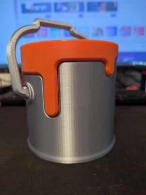 dripping paint tin desk organiser | 3d printed | pen pencil storage - Image 1 of 4