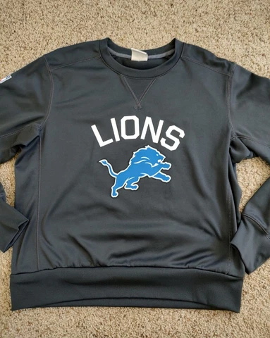 Nike On field NFL Detroit Lions Pullover Women's M Thermer-Fit  Black Softshell Cover