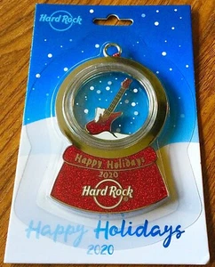 2020 HARD ROCK CAFE CHRISTBAUMSCHMUCK HAPPY HOLIDAYS GITARRE SCHNEEKUGEL - Bild 1 von 5