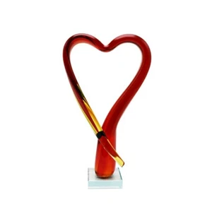 Dale Tiffany Light Opus Heart Handcrafted Art Glass Sculpture - AS20217 - Picture 1 of 1