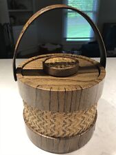 Vintage Elmar Mfg. Insulated Ice Bucket Basket Weave Design 1970's Made in USA