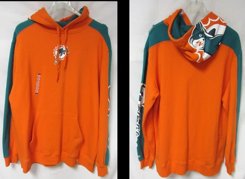 Miami Dolphins Men's Size X-Large Pullover Powerhouse Hoodie/Sweatshirt C1 4802 Cover