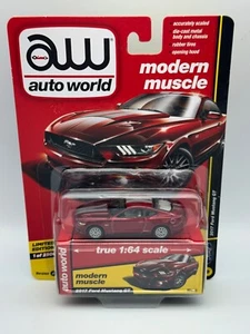 Auto World Modern Muscle 2017 Ford Mustang GT, Red, 1:64, NIB - Picture 1 of 12