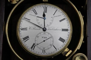 Vintage frühe kleine Marineschiffchronometer C.Ranch Kiobenhaven 1860er Royal MARINE - Bild 1 von 12