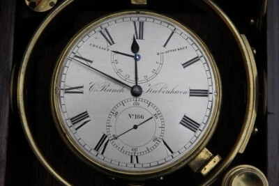 老式早期小型海军船计时表 C.Ranch Kiobenhaven 1860 年代皇家海军 — 第 1/4 张图片