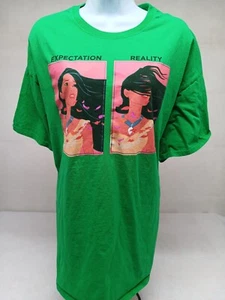 Disney Womens Plus 2XL XXL Green Pocahontas Short Sleeve T-shirt Expectations - Picture 1 of 13