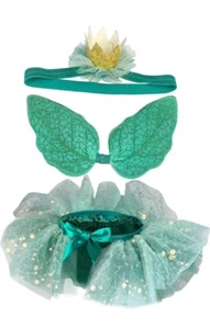 Disfraz de Halloween bebé hada verde infantil talla 0-6 meses Juego de tutú, alas, diadema - Imagen 1 de 7