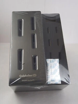 CALPHALON 14 Slot Hardwood Knife & Scissors Storage Block, WALNUT Finish, NEW! - Image 1 of 4