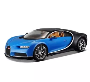 Bburago 1:18 Bugatti Chiron Blue Diecast Model Racing Car Vehicle Toy New in Box - Picture 1 of 4