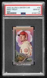2022 Topps Allen & Ginter Chrome Mini Mike Trout #35 PSA 10 GEM MT