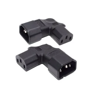 90 Angled Conversion Socket Conversion Plug IEC Connector AC Plug Power Adapter - Picture 1 of 16