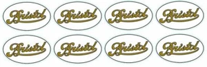 x8 40mm 1 inch Bristol Oval Vinyl Stickers laptop wall notebook retro logo cool - Picture 1 of 1
