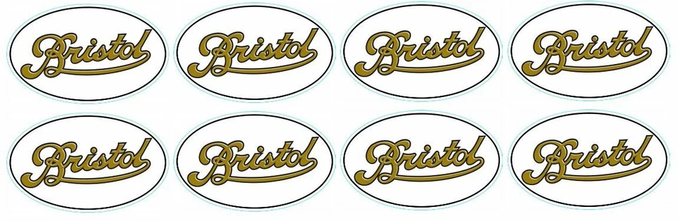 x8 40mm 1 inch Bristol Oval Vinyl Stickers laptop wall notebook retro logo cool - Image 1 of 1