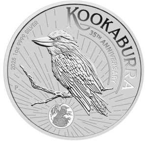 Australian Kookaburra 35th Anniversary 2025 1oz Silver Coin from the Perth Mint - Picture 1 of 3