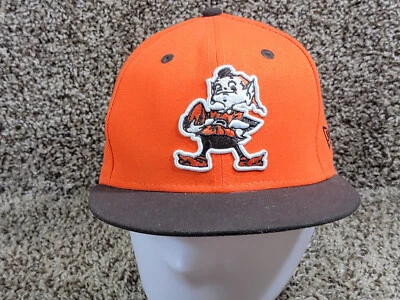 Chapéu ajustável New Era 59FIFTY Cleveland Browns Brownie The Elf tamanho 7 3/8 - Imagem 1 de 4