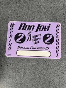 BON JOVI Backstage Pass - Original - UNUSED - Picture 1 of 2