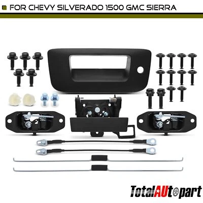 Kit de reconstrucción de herrajes para puerta trasera con varilla y cable para Chevrolet Silverado 1500 GMC Foto 1 de 4