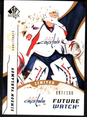 SIMEON VARLAMOV 2008-09 UD SP Authentic Future Watch Limited Gold ROOKIE #/100 - Image 1 of 2