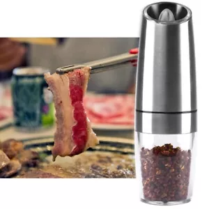 Stainless Steel Salt and Pepper Grinder with LED Lights and Automatic Operation - Picture 1 of 9