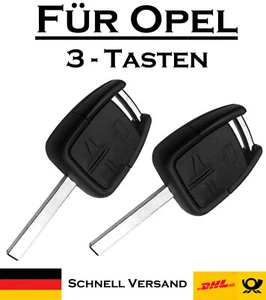 2x Autoschlüssel Gehäuse für Opel - Ersatz 3 Tasten PKW Fernbedienung KS11 - Imagen 1 de 5