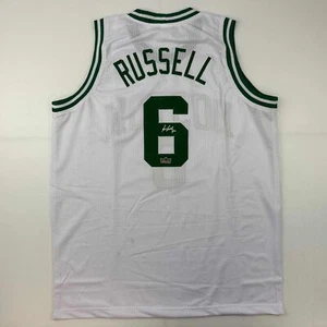 Facsimile Autographed Bill Russell Boston White Reprint Jersey Size Men's XL - Picture 1 of 4