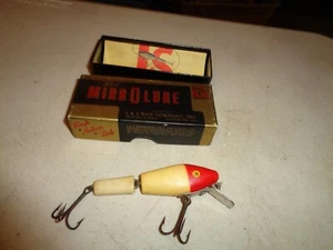 Vintage L&S Bass Lure, Opaque Eyes, Red/white color, Bass Size- 3" long - Picture 1 of 9