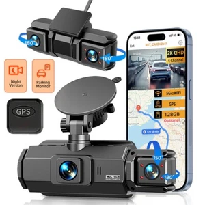 4 Channel Wifi HD 1080P Dashcam 360 Degrees GPS Navigation Night Vision Car DVR - Picture 1 of 13