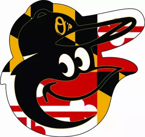 Decalcomanie casco baseball bandiera Baltimore Orioles Maryland - Foto 1 di 1
