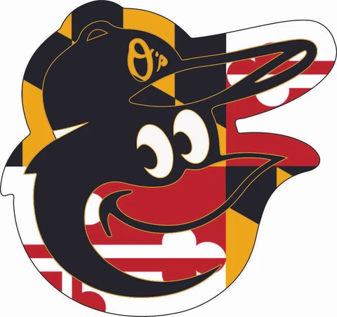 Baltimore Orioles Maryland Flag Baseball Helmet Decals Cover