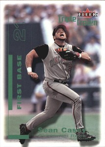 2001 Fleer Triple Crown Green Cincinnati Reds Baseball Card #75 Sean Casey/85
