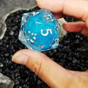 Sage's Sky Souls 33mm Liquid-Core D20 Sharp Edge Resin Dice | DnD - Picture 1 of 5