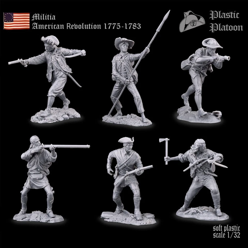 Plastic Platoon Militia American Revolution  RRR RARE - Image 1 of 1