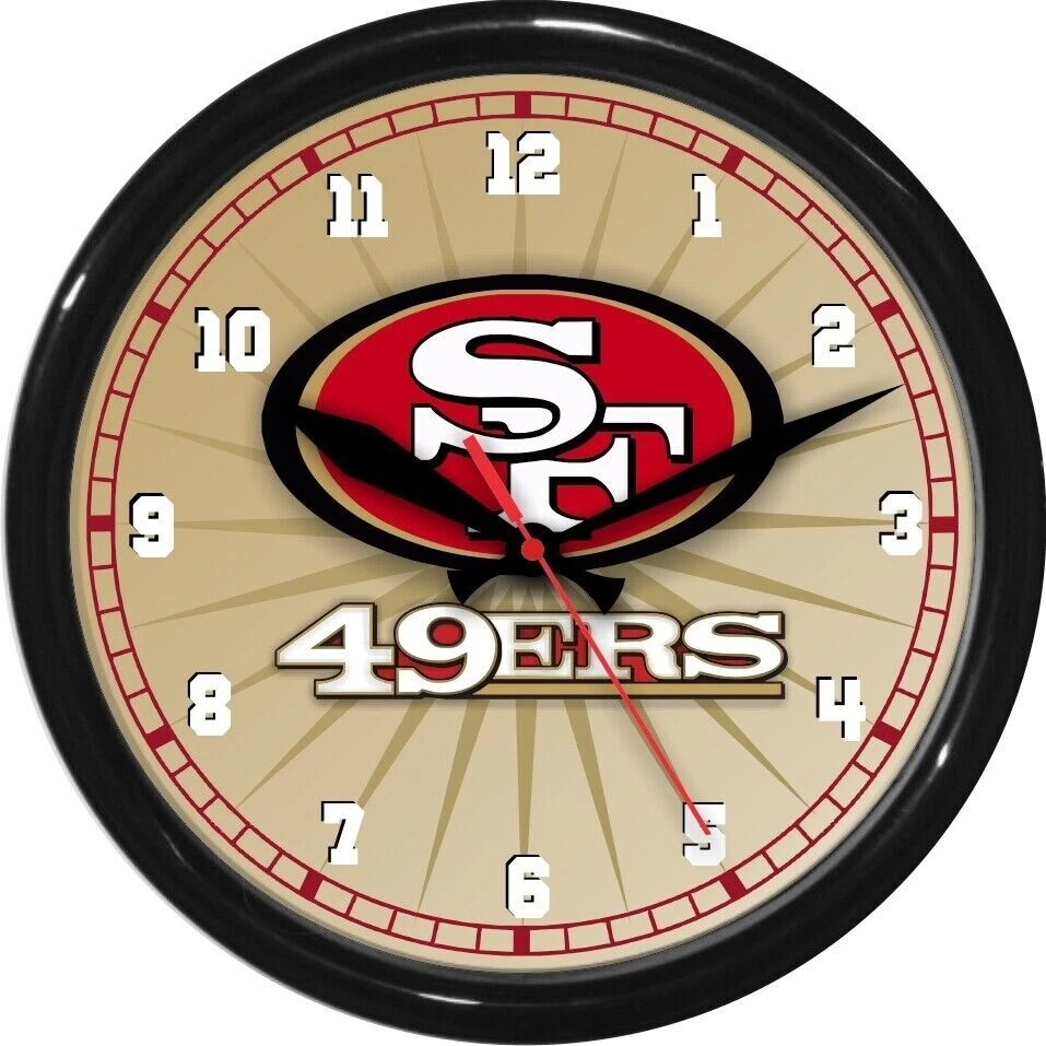 CLOCKS AND CABOODLE 12.25" San Francisco 49ers Forty Niners NFL Wall Clock 0724
