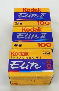 Kodak Ektachrome Elite & Elite II 100 expired 35mm color slide film - 3 rolls - Picture 1 of 2