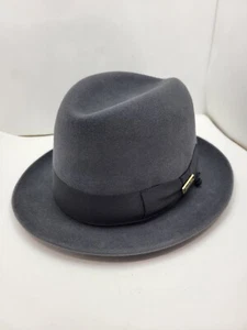 PUERTO FINO GRAY FUR CENTERDENT FEDORA MADE IN COLOMBIA - Picture 1 of 9