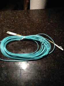 New 25' LC/LC 50/125 2MM AQUA OM3 Fiber Cable TBII 2970M - Picture 1 of 6