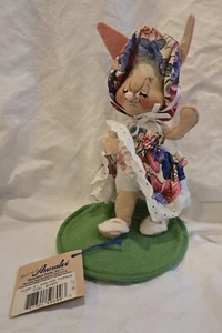 Annalee 8" Easter Parade Girl Bunny In Floral Dress - Picture 1 of 4