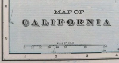 Mapa vintage de California 1903 22"x14" ~ antiguo original SAN FRANCISCO CA Foto 1 de 4