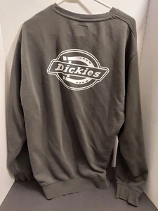 Mens Dickies Raglan Crewneck Pullover Sweatshirt Gray Tagged XL 2 Sided Skater - Picture 1 of 9