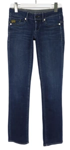 G-Star Midge Straight Jeans Damen W26/L32 Blau Denim Schnurrhaare Zip Fly - Bild 1 von 7