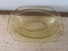 FEDERAL MADRID AMBER (YELLOW) DEPRESSION GLASS OVAL SERVING BOWL